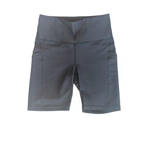 Athleta Interval Stash 7” Bike Shorts Black Small ~ Side Pockets